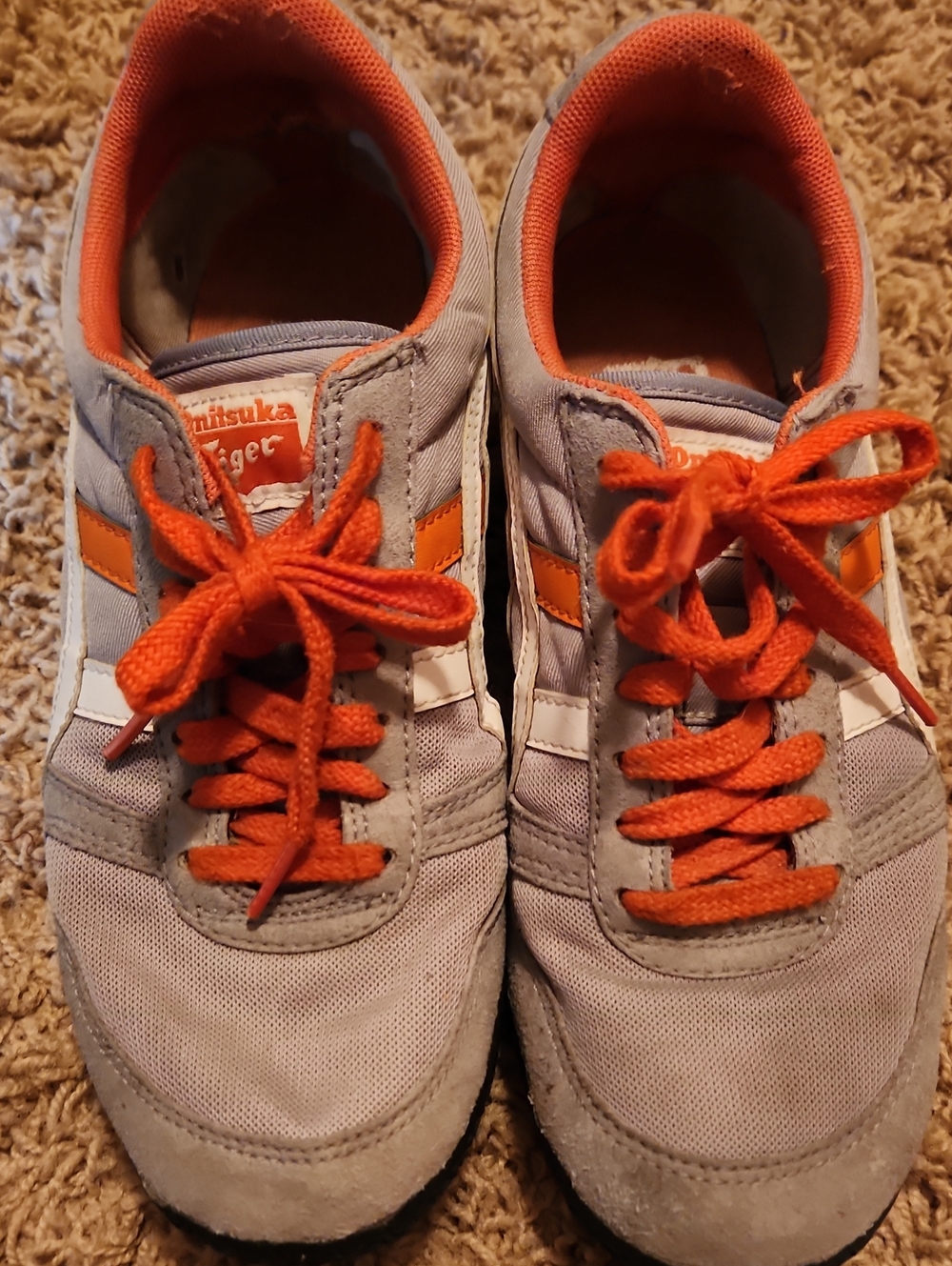 Onitsuka Tiger by Asics Orange & Gray Running Shoes Size 6